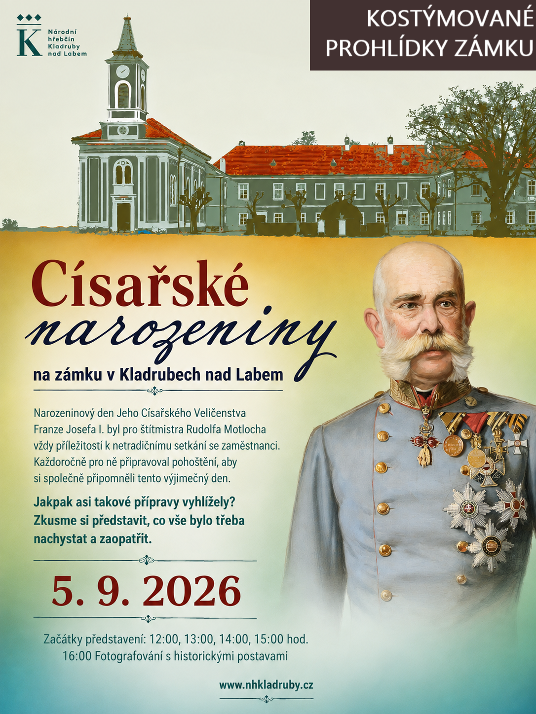 KOSTÝMOVANÉ PROHLÍDKY KLADRUBSKÉHO ZÁMKU